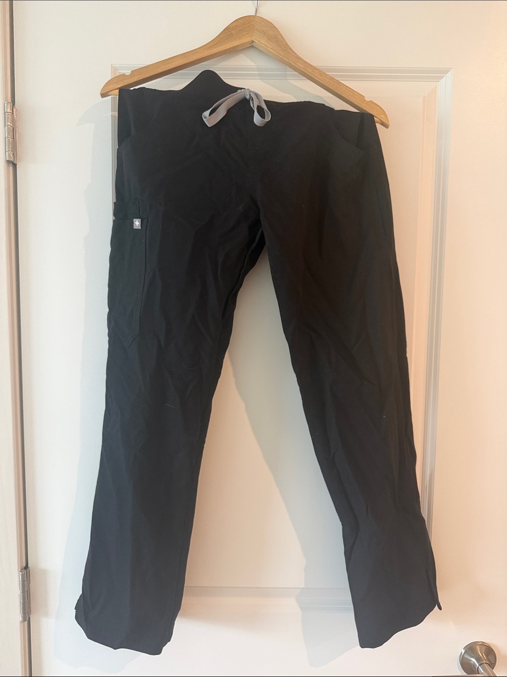 Figs Black Drawstring Women's Scrubs
